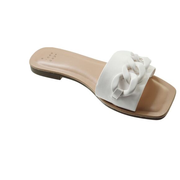 Women Sandals Women's Viv Chain Slide Sandals Size 6 Off White - Picture 1 of 7